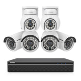 16 Channel 4K PoE Bullet & PT Security Camera System, 8MP Outdoor PoE IP Cameras, Pan & Tilt, ONVIF Supported NVR, Two-Way Audio, Smart Human/Vehicle Detection(2x PT Cameras+4x IP Cameras)
